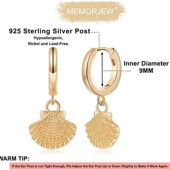 Women’s Gold-Plated Huggie Hoop Earrings with Cubic Zirconia - Perfect Gift Idea - Picture 3 of 7